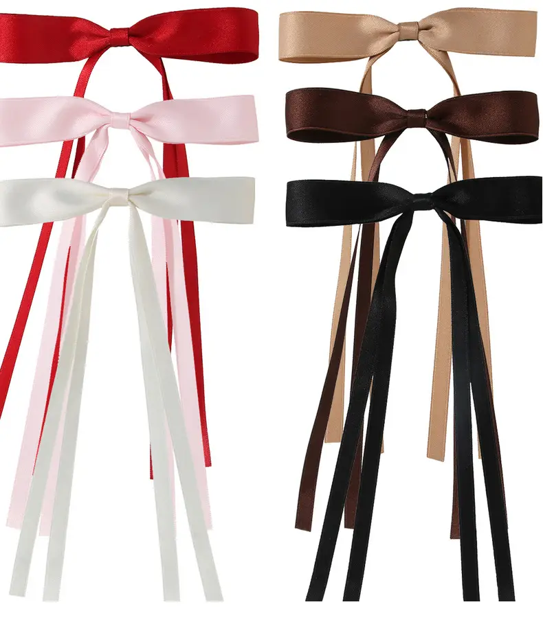 Multicolor Bow Hairpins with Tassels for Girls — feature 8