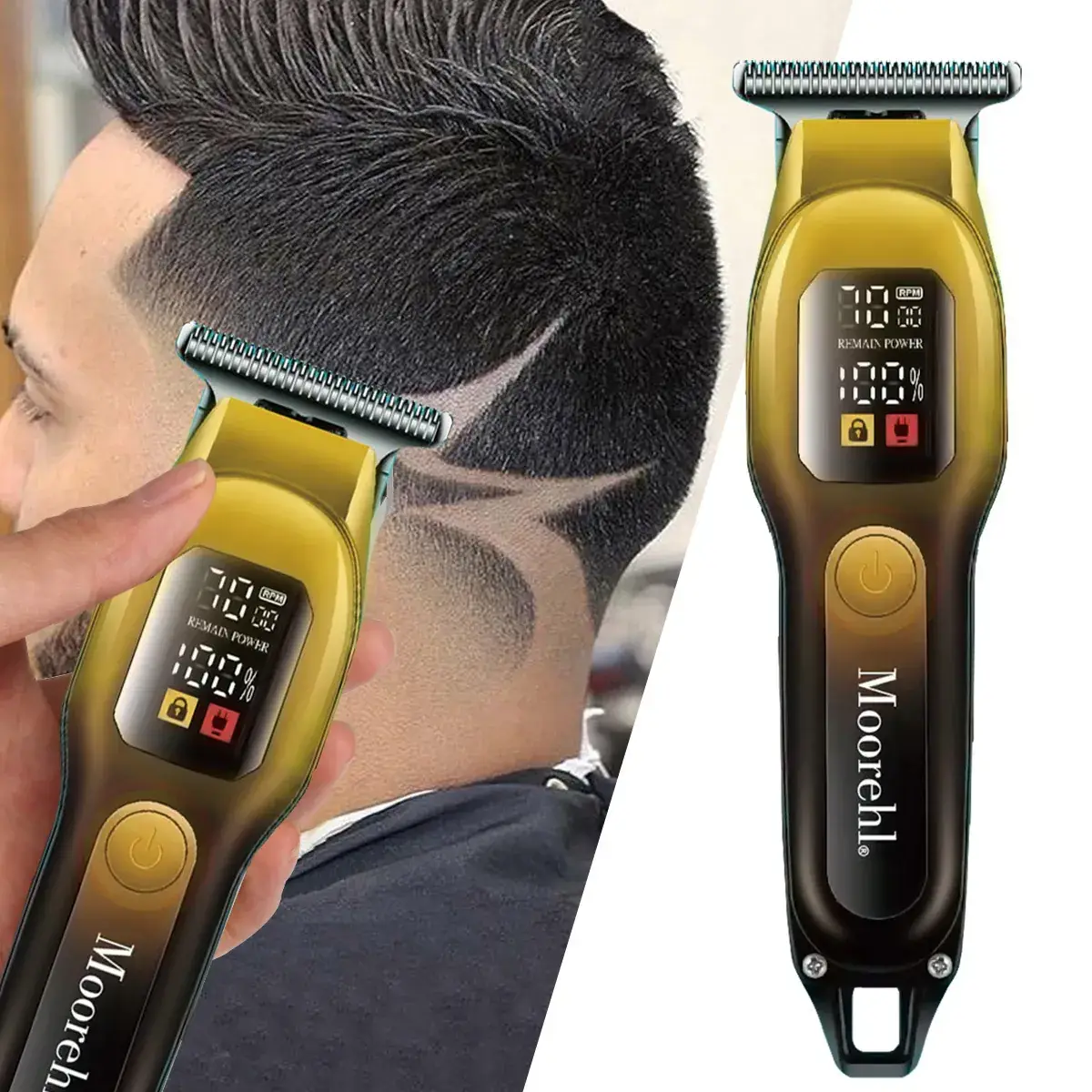 Men's Electric Hair Clipper with 5 Blades & Charging Light — feature 1