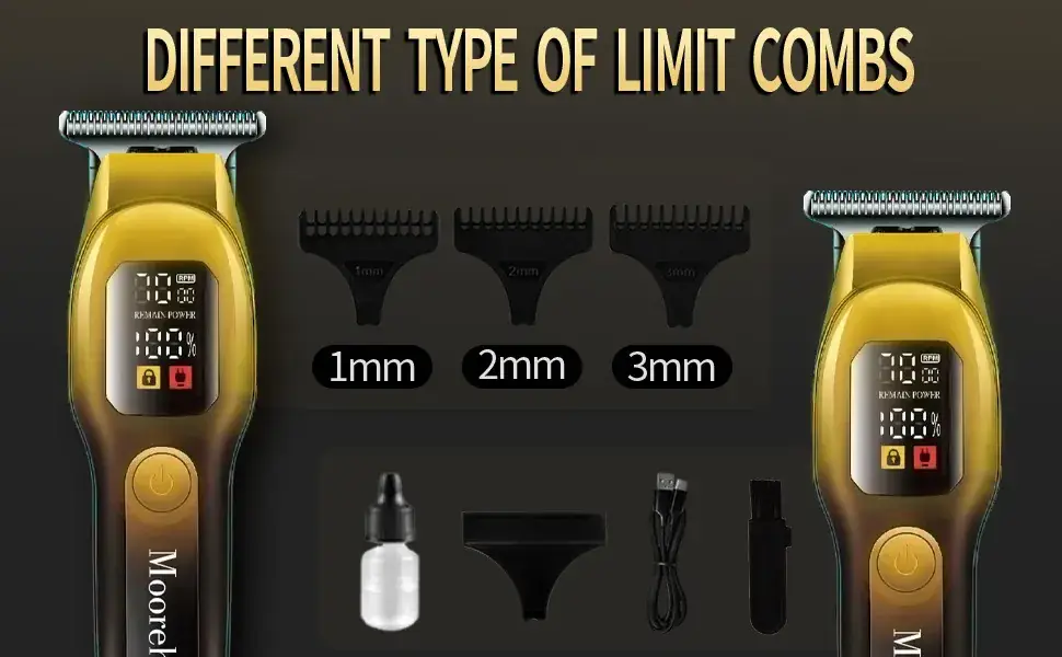 Men's Electric Hair Clipper with 5 Blades & Charging Light — feature 13