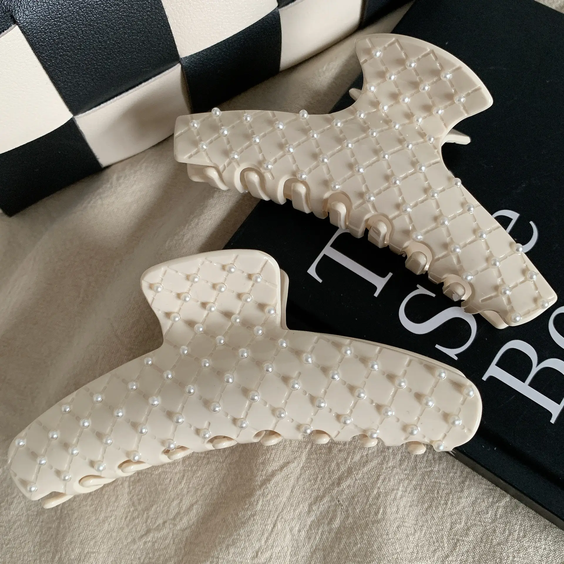 Milky White Pearl Clip for Women French Style Hairpin — feature 13