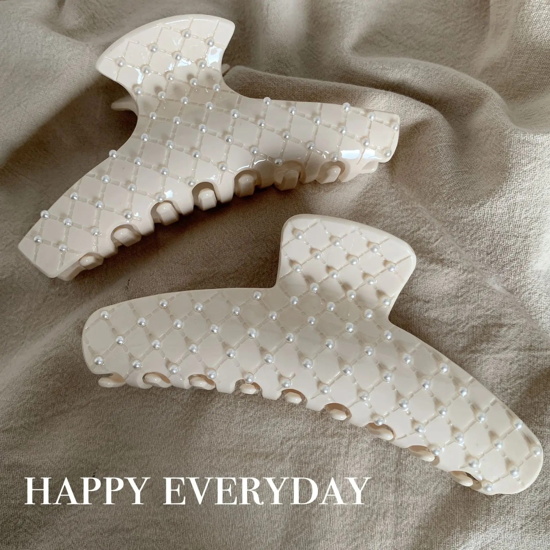Milky White Pearl Clip for Women French Style Hairpin — feature 14