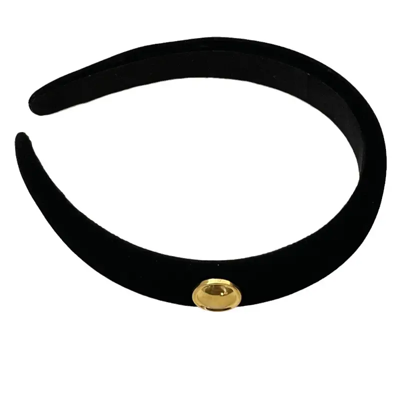 Red Flocking Headband for Women with Gold Label - Image 6