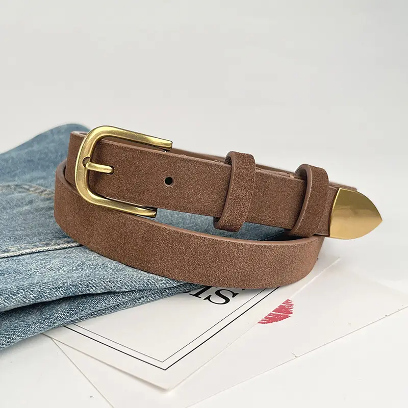 Women's Anti-Velvet Belt with Gold Buckle - Image 11