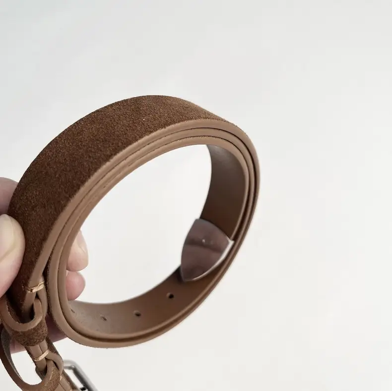 Women's Anti-Velvet Belt with Gold Buckle — feature 5