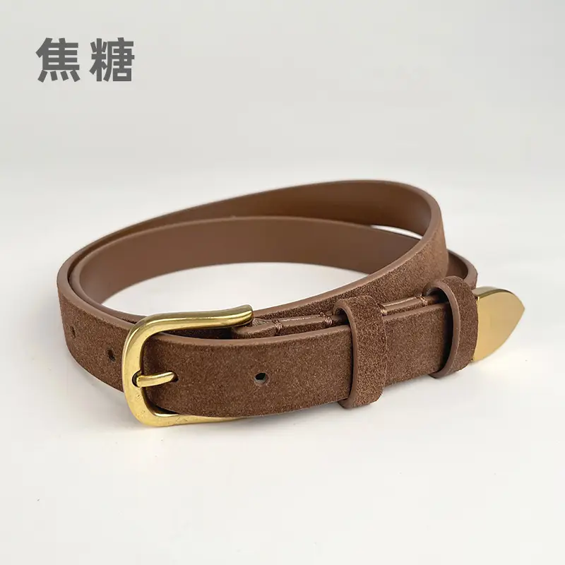 Women's Anti-Velvet Belt with Gold Buckle - Image 3