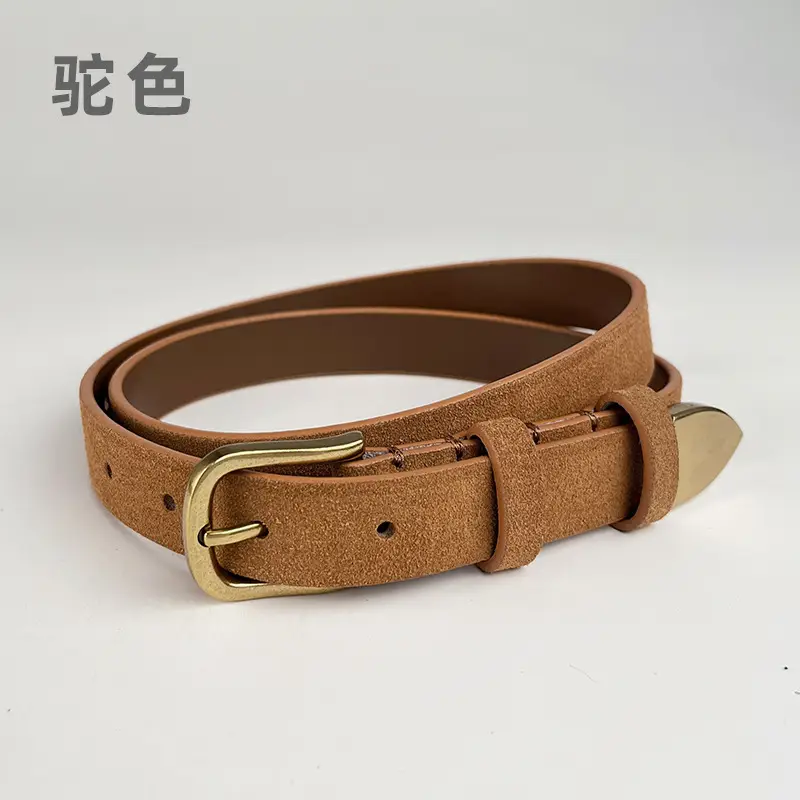 Women's Anti-Velvet Belt with Gold Buckle - Image 4