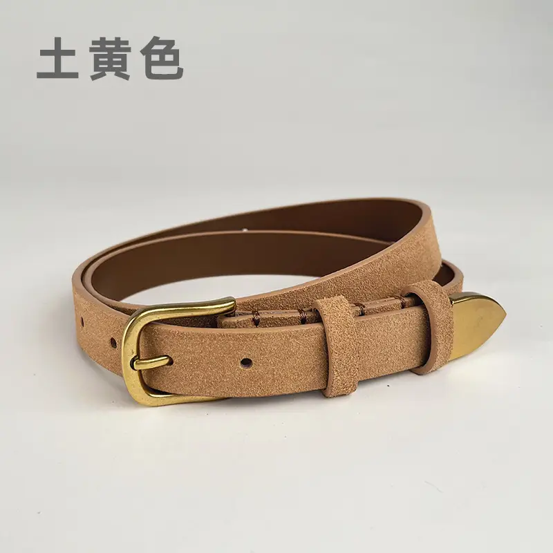 Women's Anti-Velvet Belt with Gold Buckle - Image 5