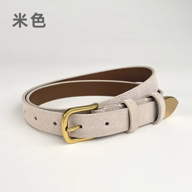 Women's Anti-Velvet Belt with Gold Buckle - Image 6