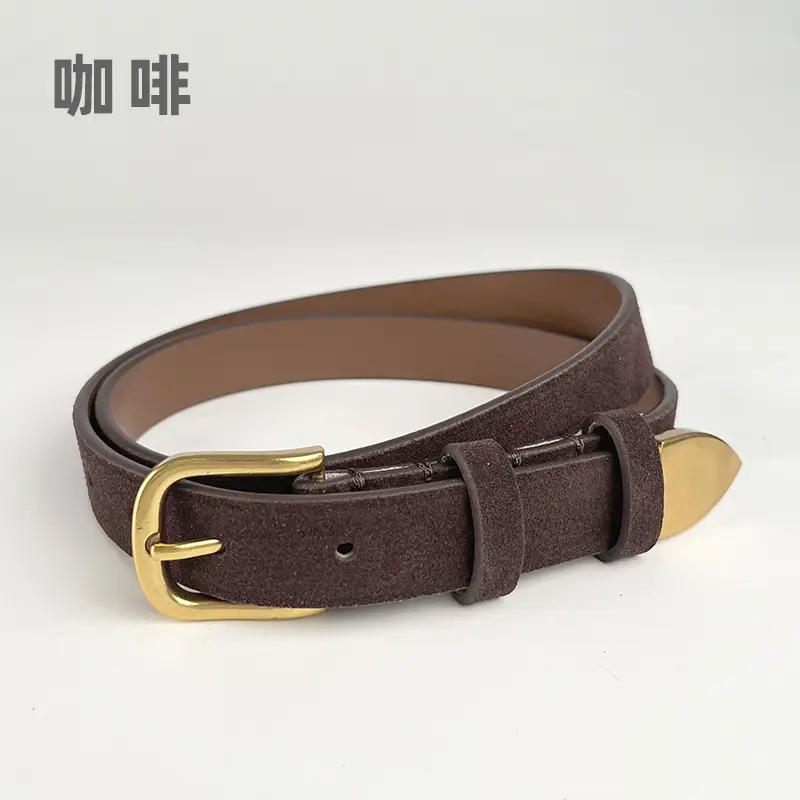 Women's Anti-Velvet Belt with Gold Buckle - Image 7