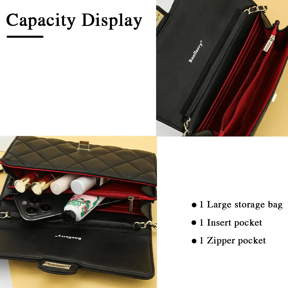 Women's Vertical Zipper Crossbody Bag 140cm Max - Image 7