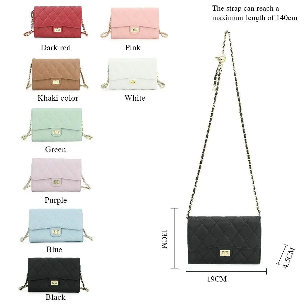 Women's Vertical Zipper Crossbody Bag 140cm Max - Image 9