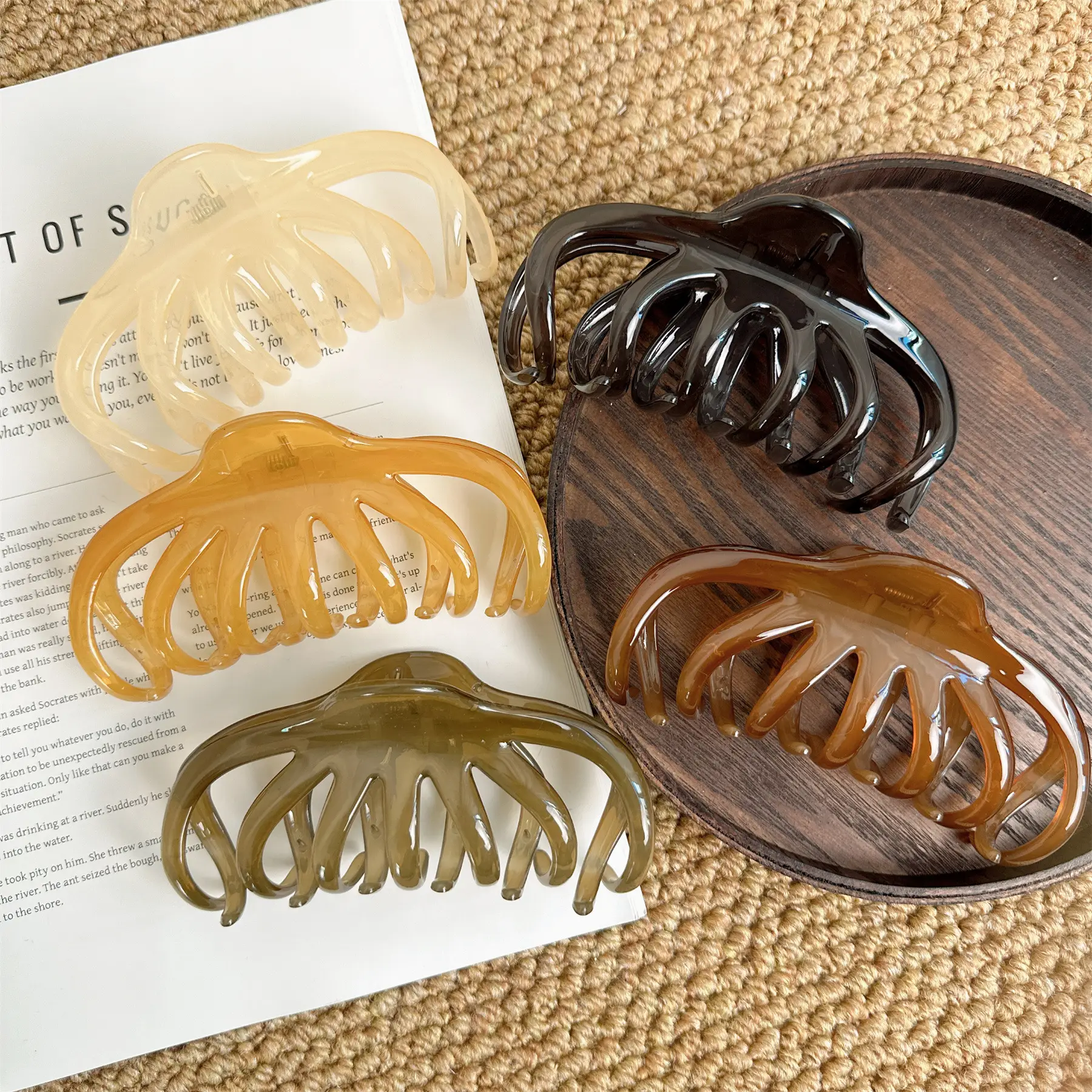 French Style Shark Clip for Large Hair Volume