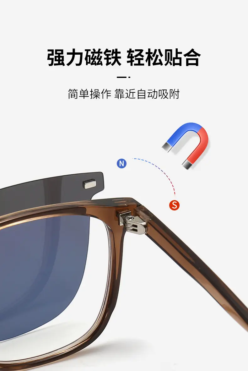 Magnetic Clip Sunglasses for Men Women Myopia Night Vision Patch — feature 5