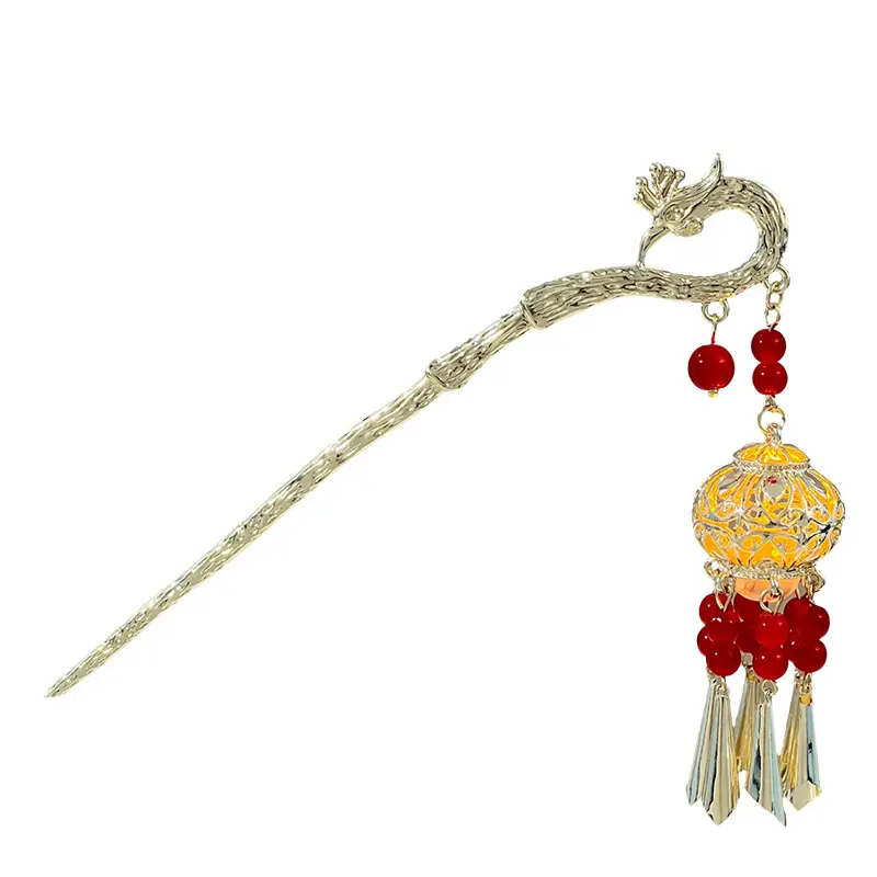 Glowing Tassel Hairpin for Women Elegant Daily Wear
