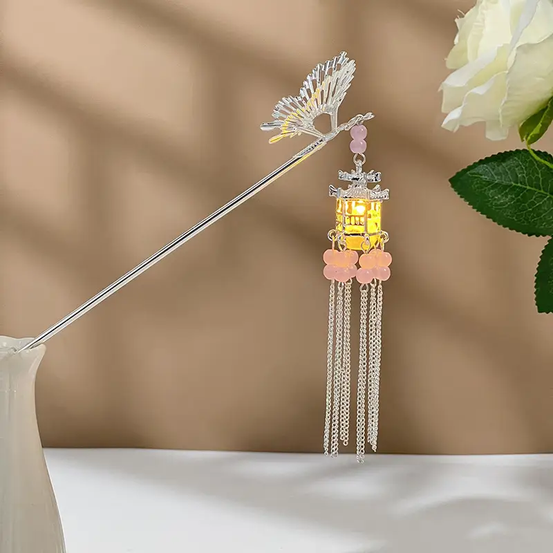 Glowing Tassel Hairpin for Women Elegant Daily Wear