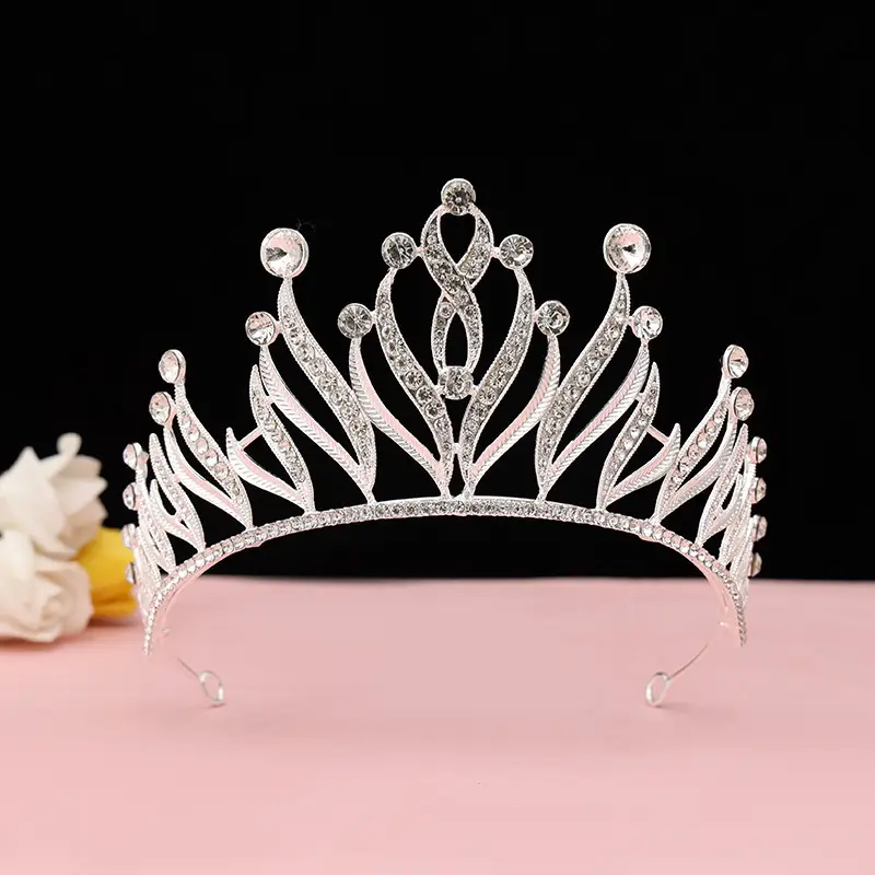 European Rhinestone Crown Princess Hair Accessory 2025 - Image 12