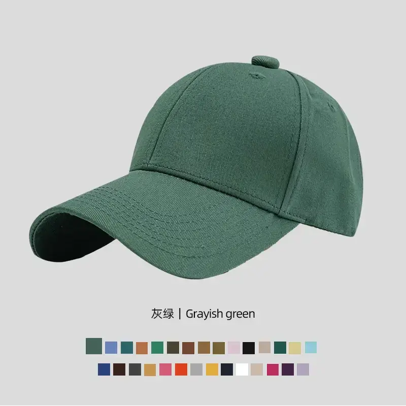 Medium Green Cotton Baseball Cap for Men Women - Image 12