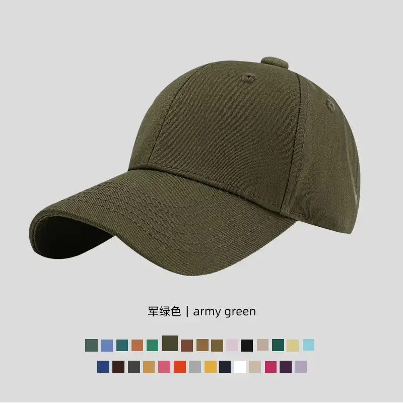 Medium Green Cotton Baseball Cap for Men Women - Image 14
