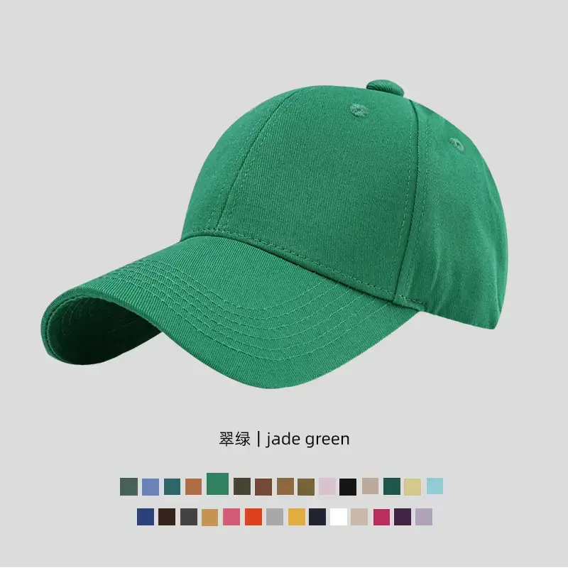 Medium Green Cotton Baseball Cap for Men Women - Image 7