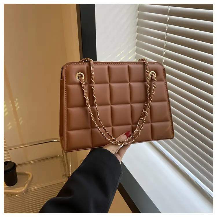White Quilted Chain Shoulder Bag with Red Heart Detail