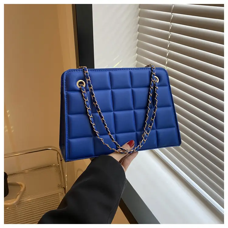 White Quilted Chain Shoulder Bag with Red Heart Detail