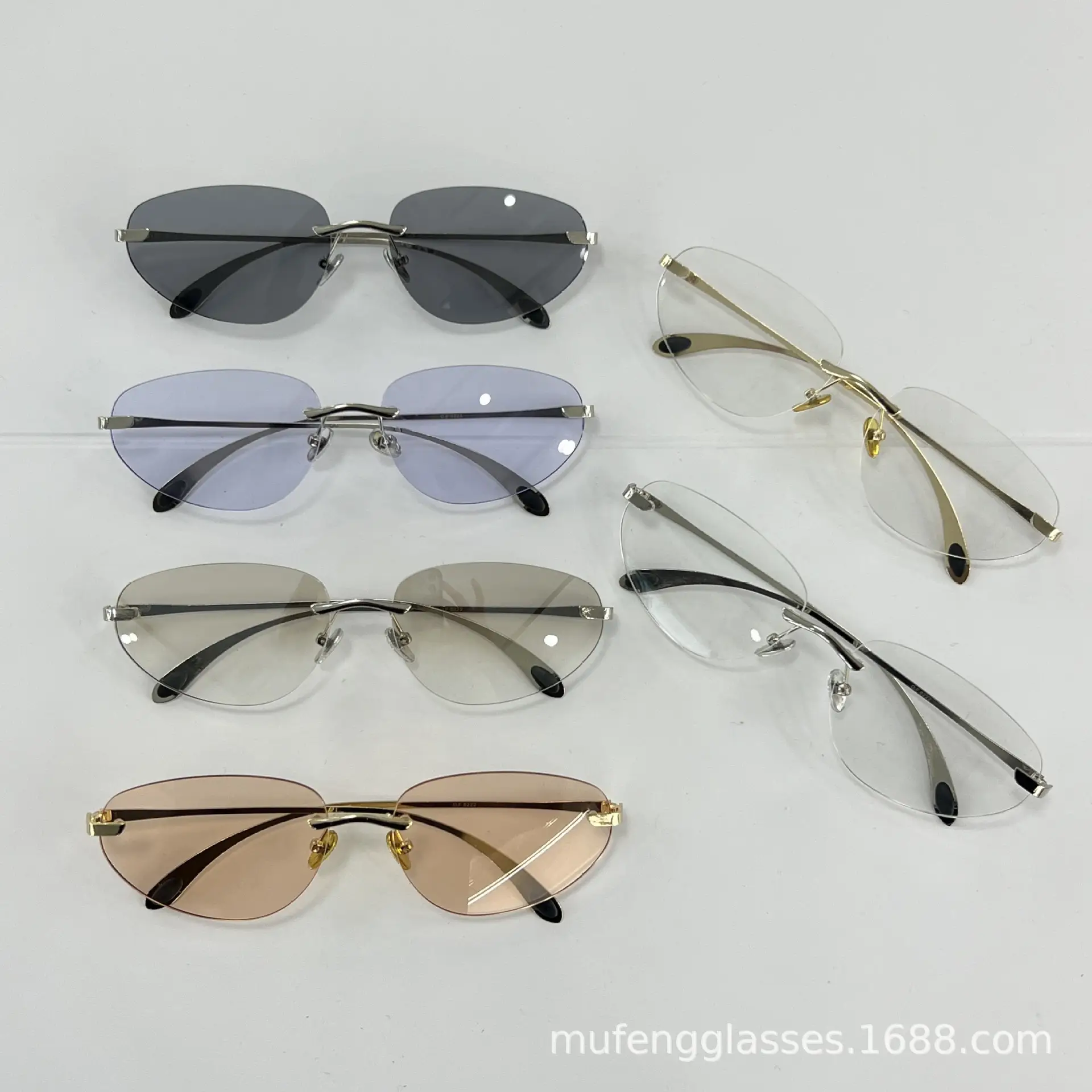 Luxury Rimless Sunglasses Y2K Futuristic Korean Style - Image 8