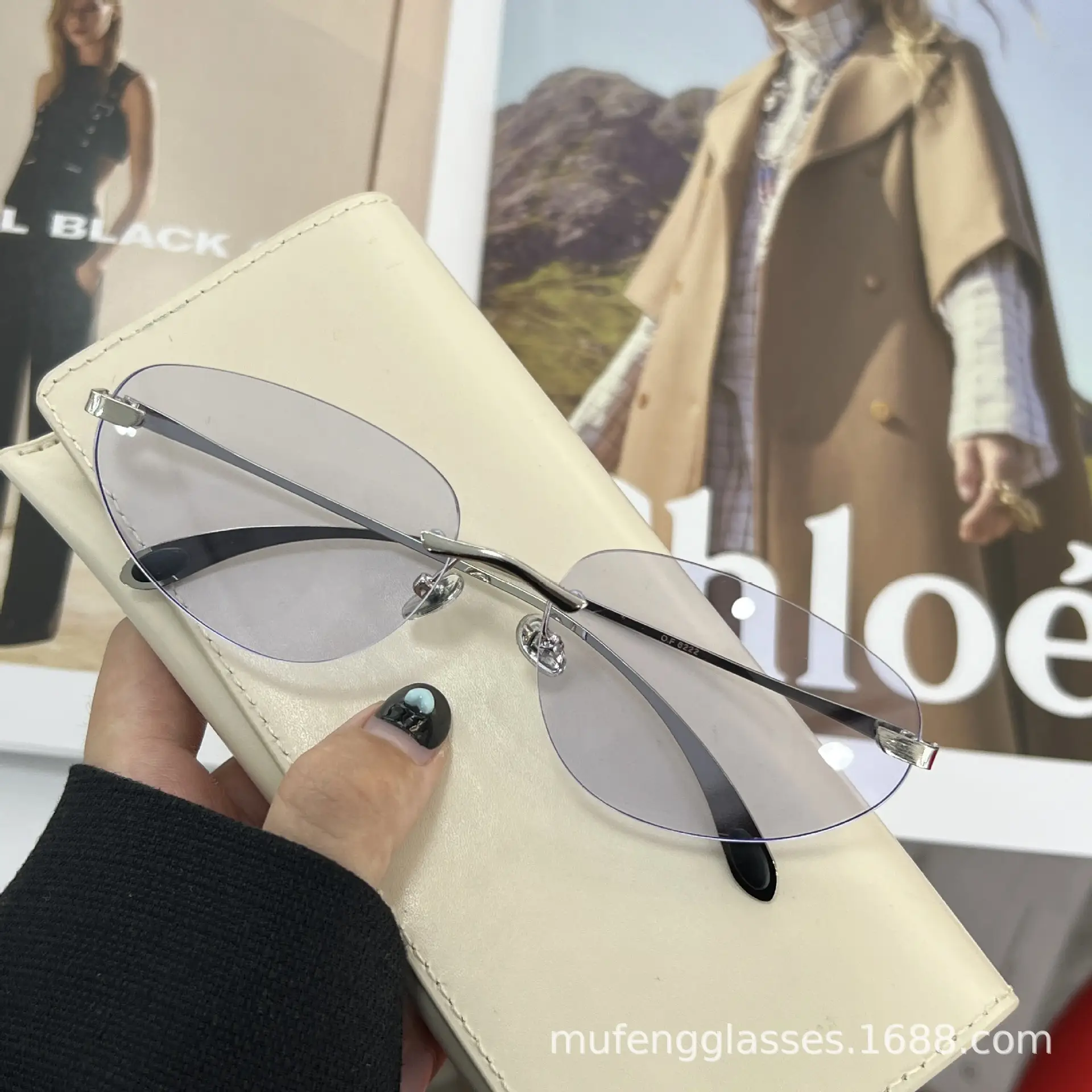 Luxury Rimless Sunglasses Y2K Futuristic Korean Style — feature 15
