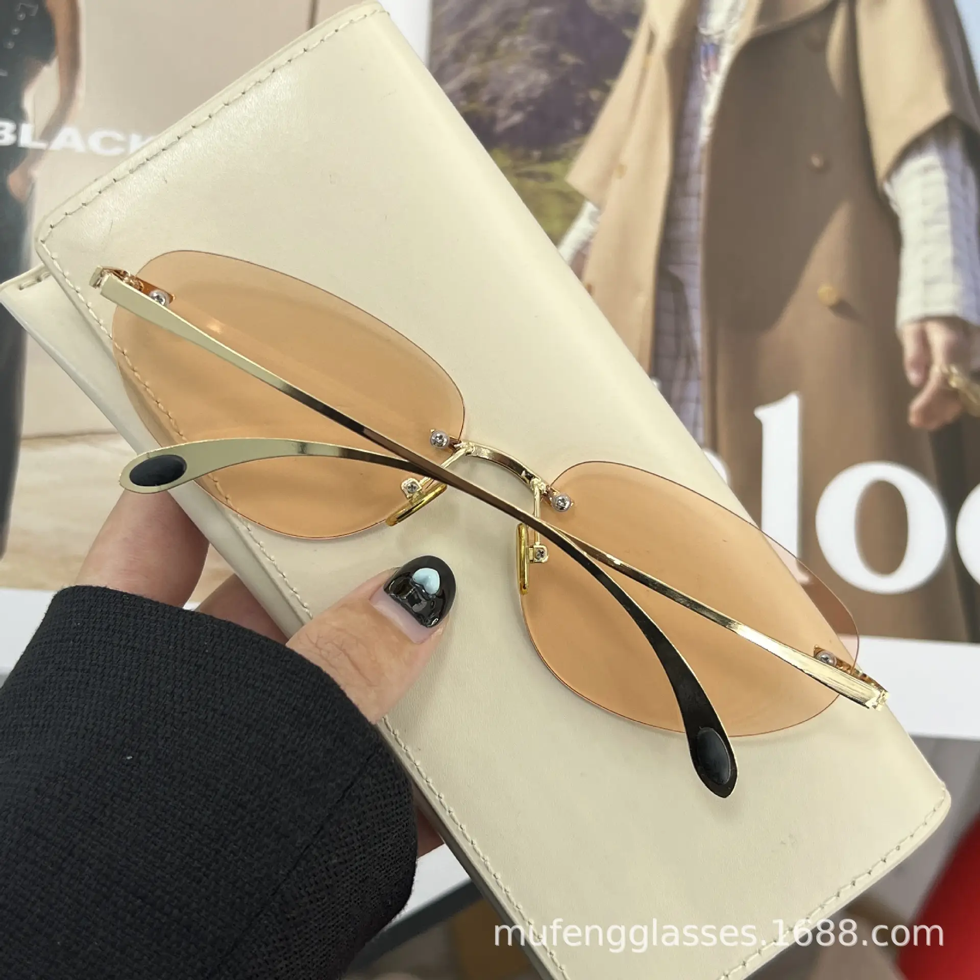Luxury Rimless Sunglasses Y2K Futuristic Korean Style — feature 18