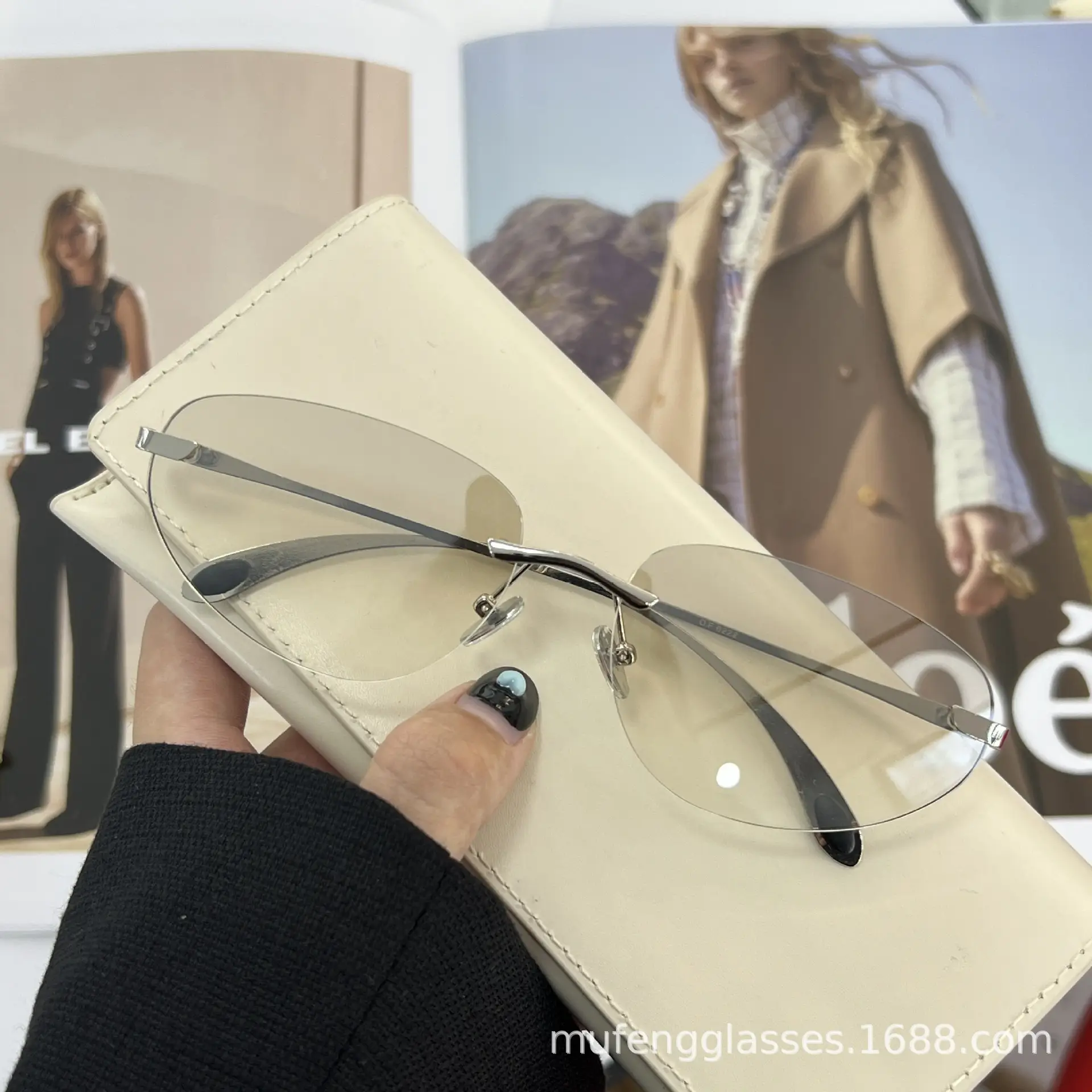 Luxury Rimless Sunglasses Y2K Futuristic Korean Style — feature 20