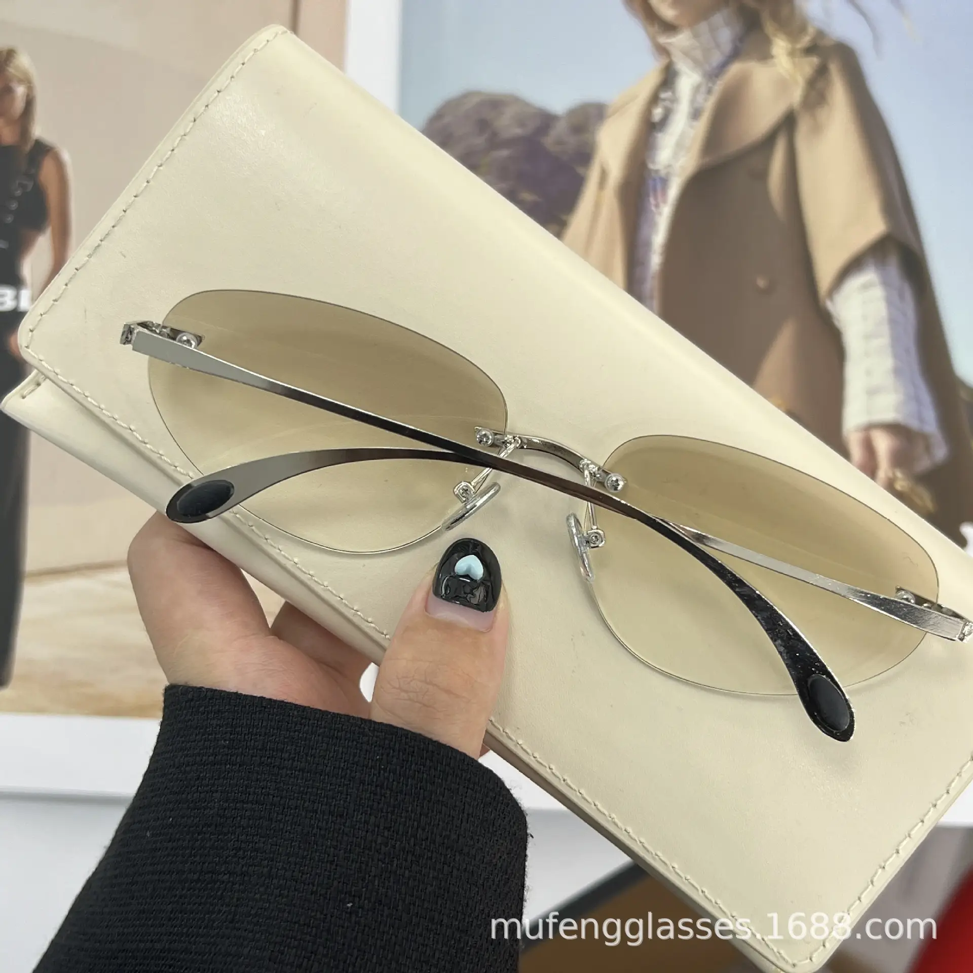 Luxury Rimless Sunglasses Y2K Futuristic Korean Style — feature 21