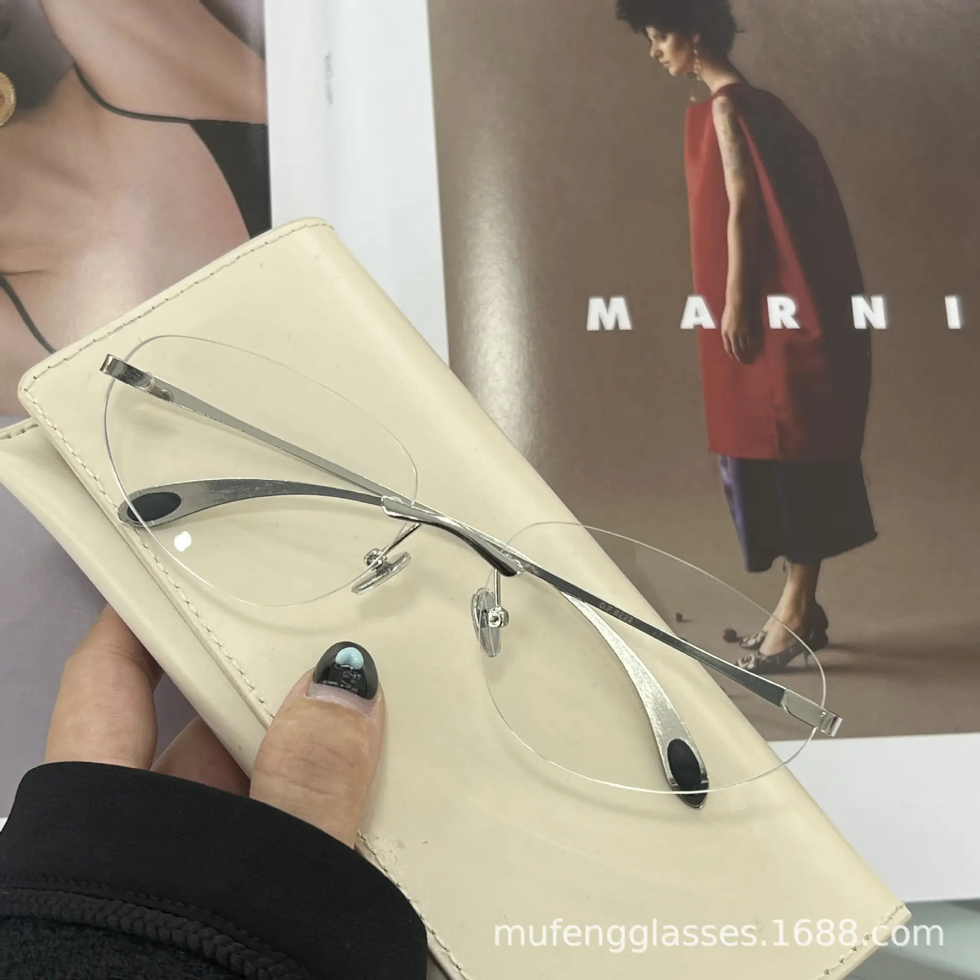 Luxury Rimless Sunglasses Y2K Futuristic Korean Style — feature 22