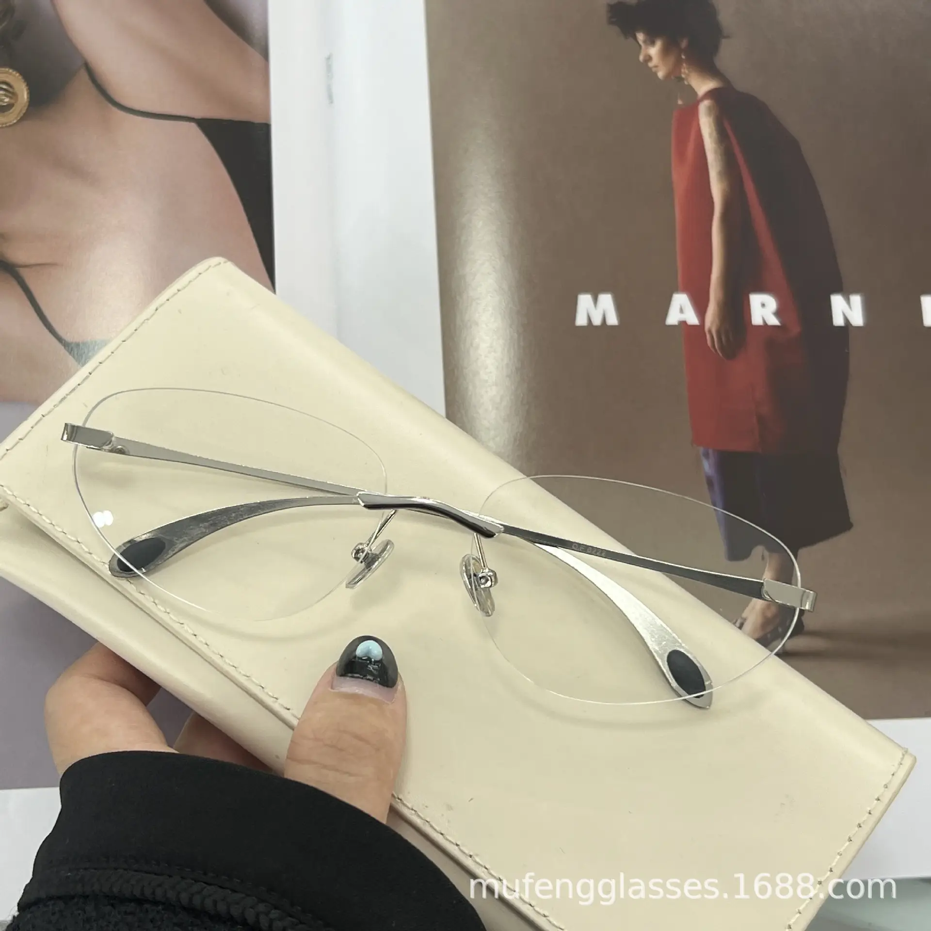 Luxury Rimless Sunglasses Y2K Futuristic Korean Style — feature 23