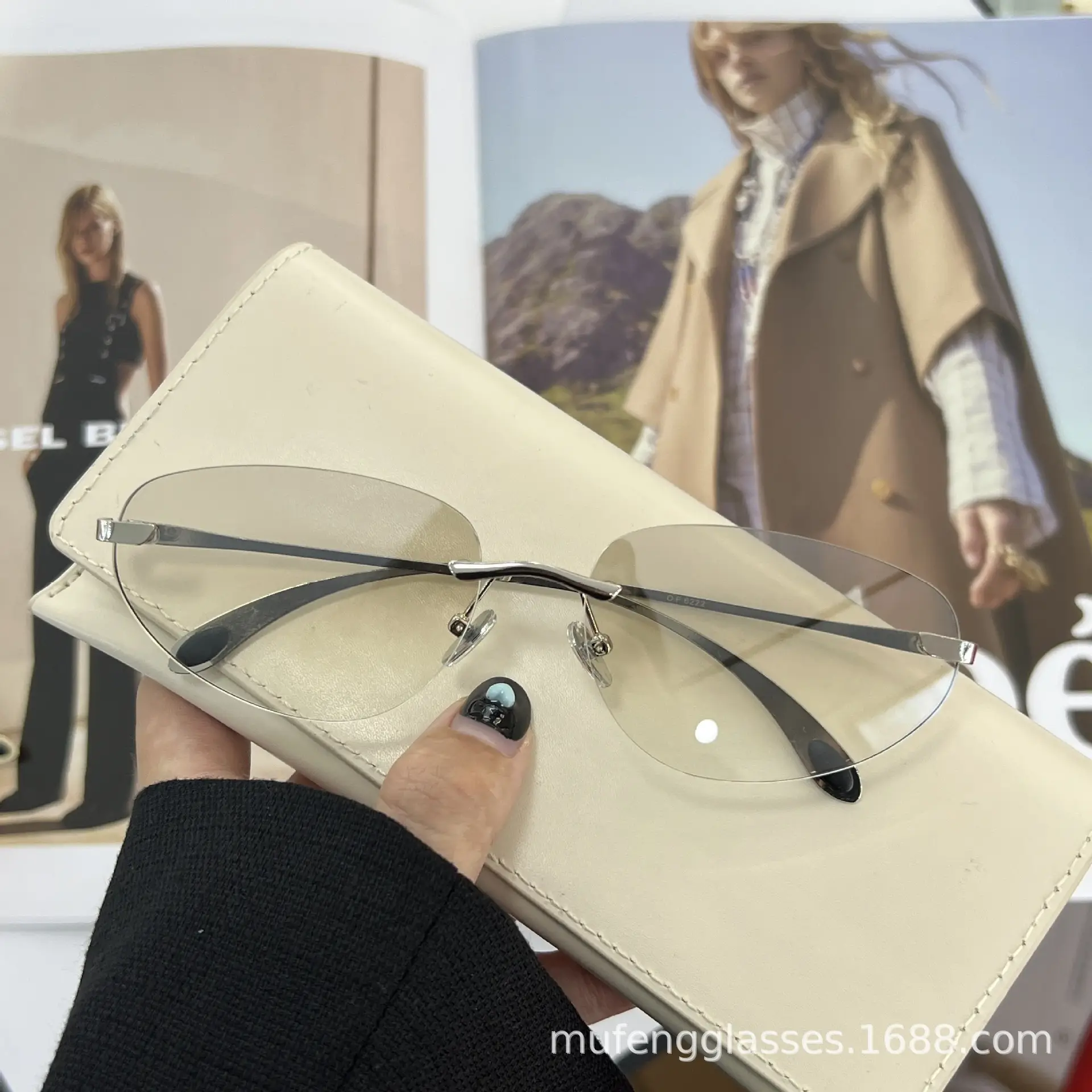 Luxury Rimless Sunglasses Y2K Futuristic Korean Style — feature 19