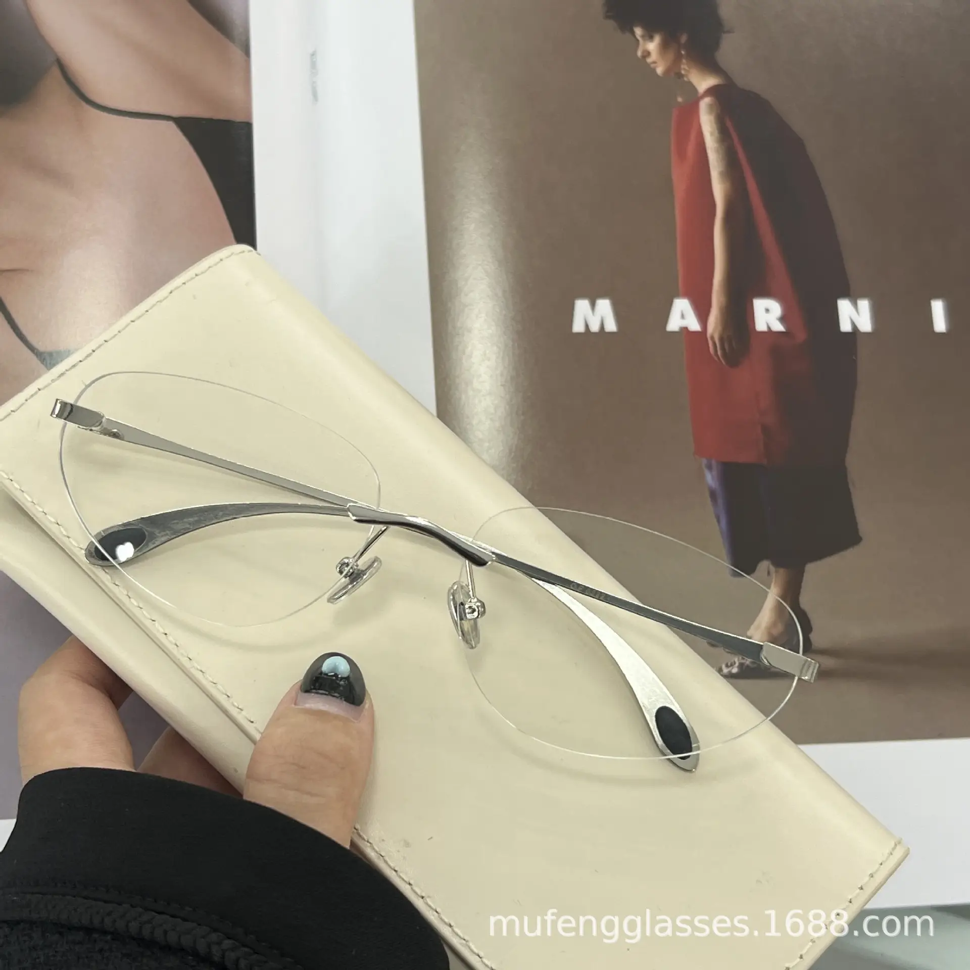 Luxury Rimless Sunglasses Y2K Futuristic Korean Style — feature 24