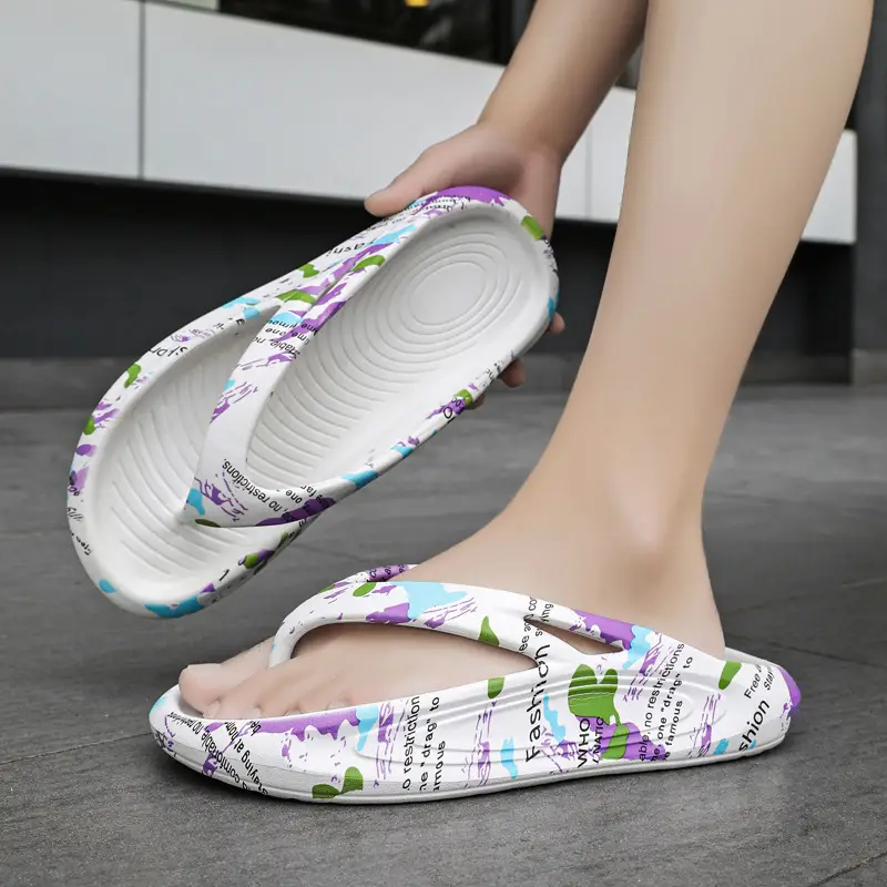 Cross-border Plus Size Butterfly Print Flip Flops - Image 4
