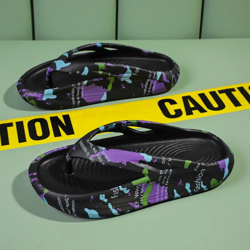 Cross-border Plus Size Butterfly Print Flip Flops - Image 5