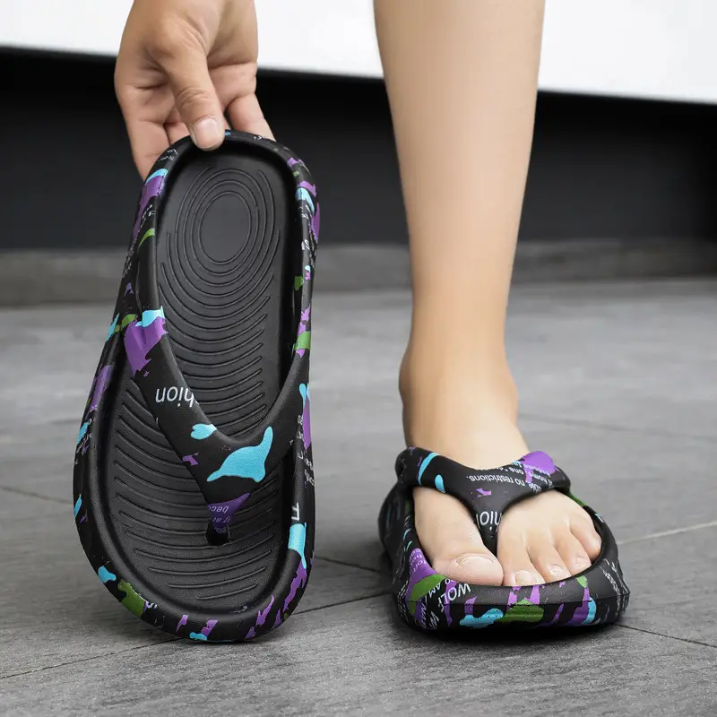 Cross-border Plus Size Butterfly Print Flip Flops - Image 6