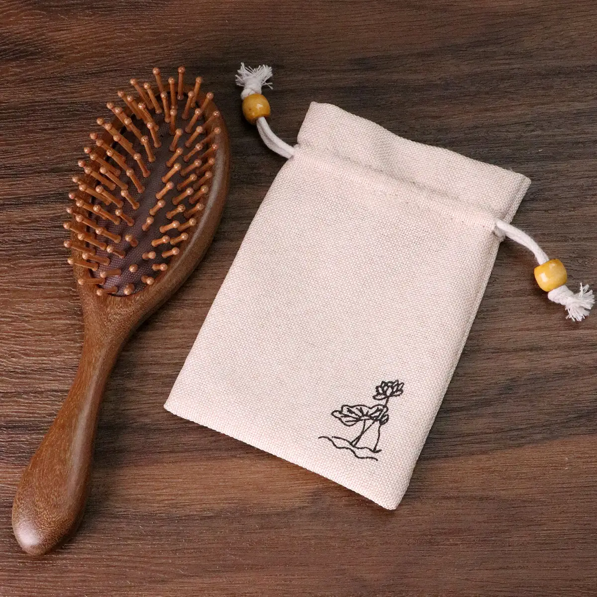 Sandalwood Air Cushion Comb for Smooth Hair & Scalp Massage