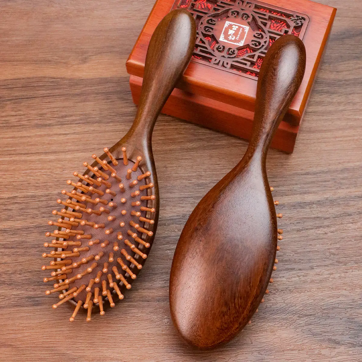 Sandalwood Air Cushion Comb for Smooth Hair & Scalp Massage