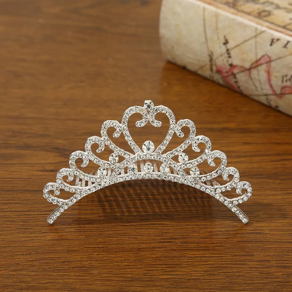 Bridal Crown Hair Accessory Silver Hairpin for Bun Hairstyle - Image 10