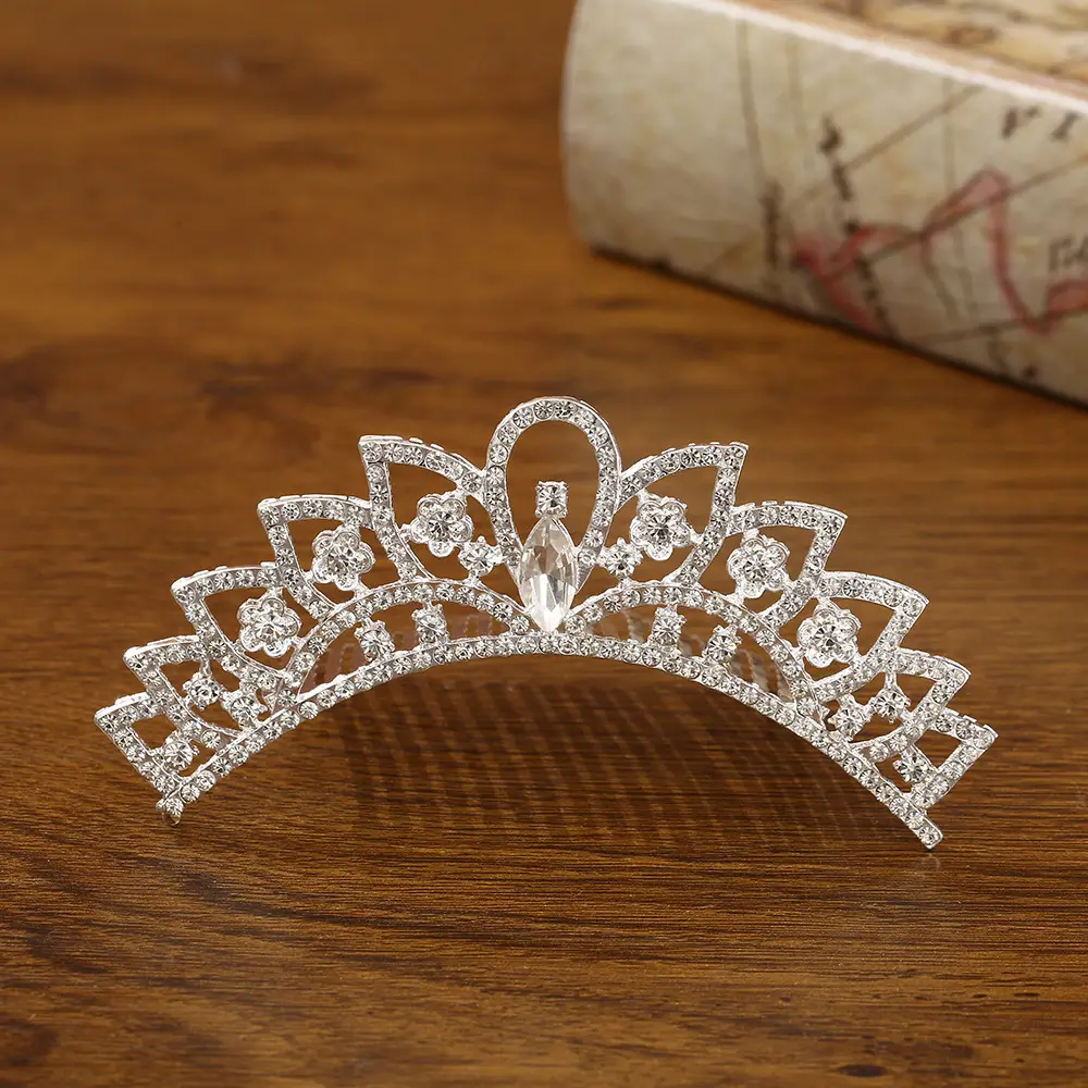 Bridal Crown Hair Accessory Silver Hairpin for Bun Hairstyle - Image 12