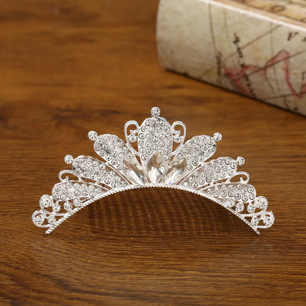 Bridal Crown Hair Accessory Silver Hairpin for Bun Hairstyle - Image 13