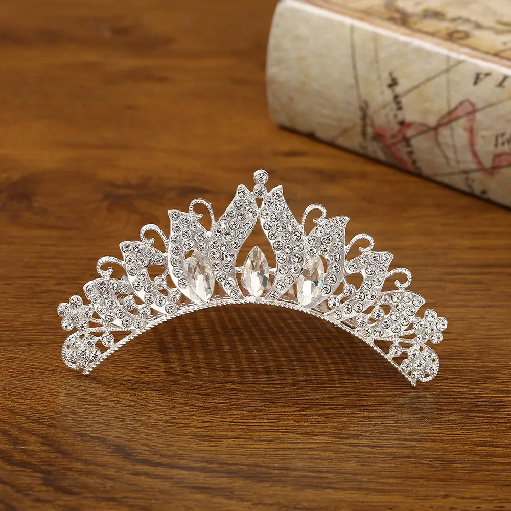 Bridal Crown Hair Accessory Silver Hairpin for Bun Hairstyle - Image 14