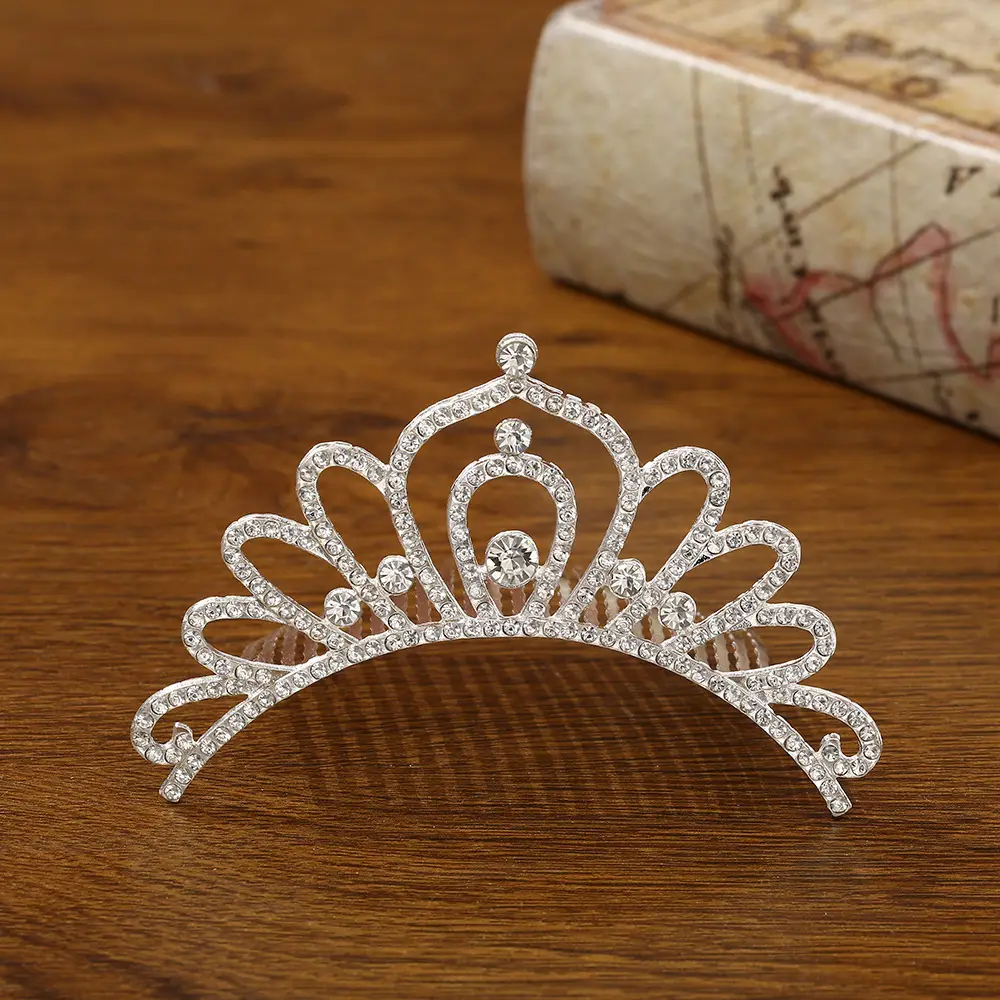 Bridal Crown Hair Accessory Silver Hairpin for Bun Hairstyle - Image 16