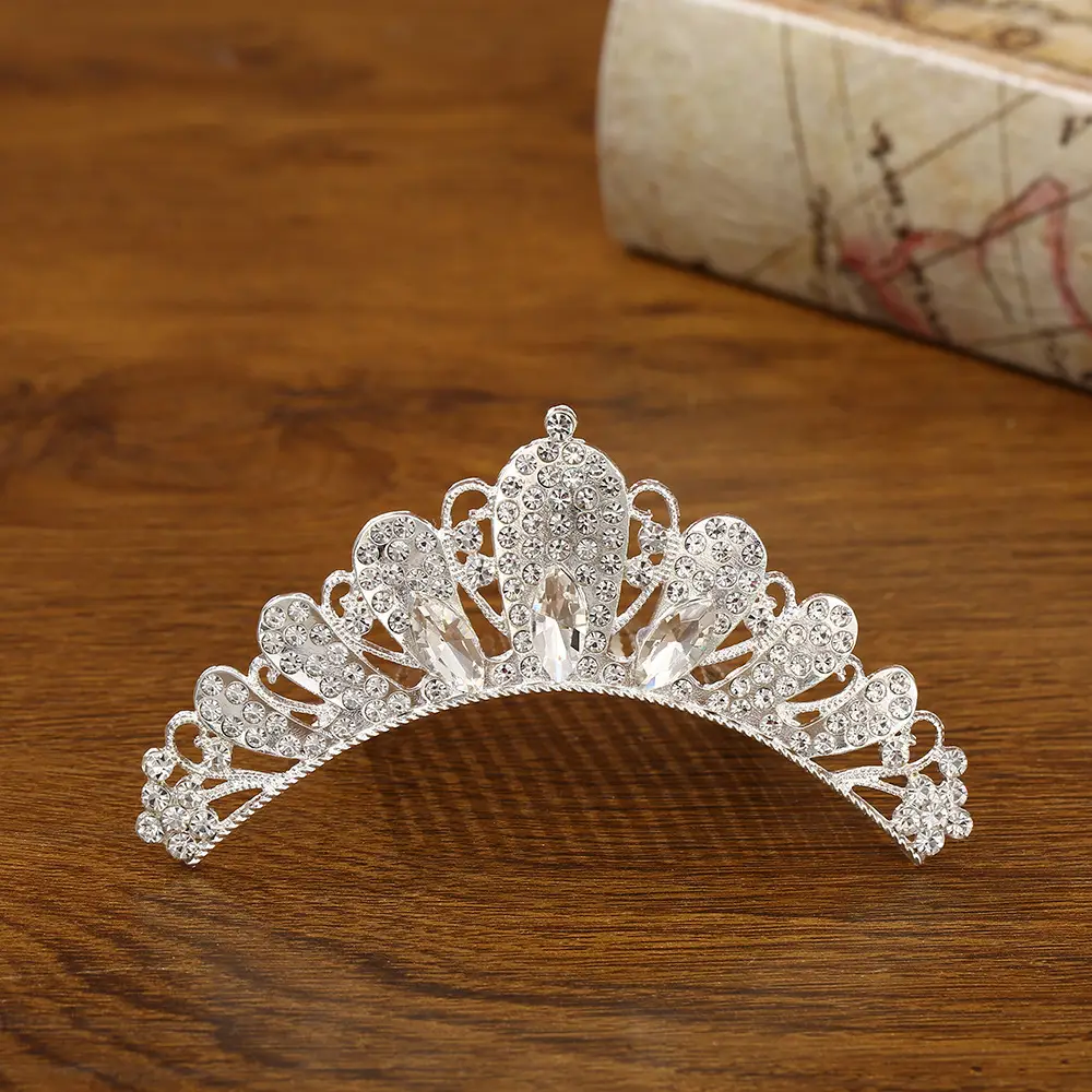 Bridal Crown Hair Accessory Silver Hairpin for Bun Hairstyle - Image 20