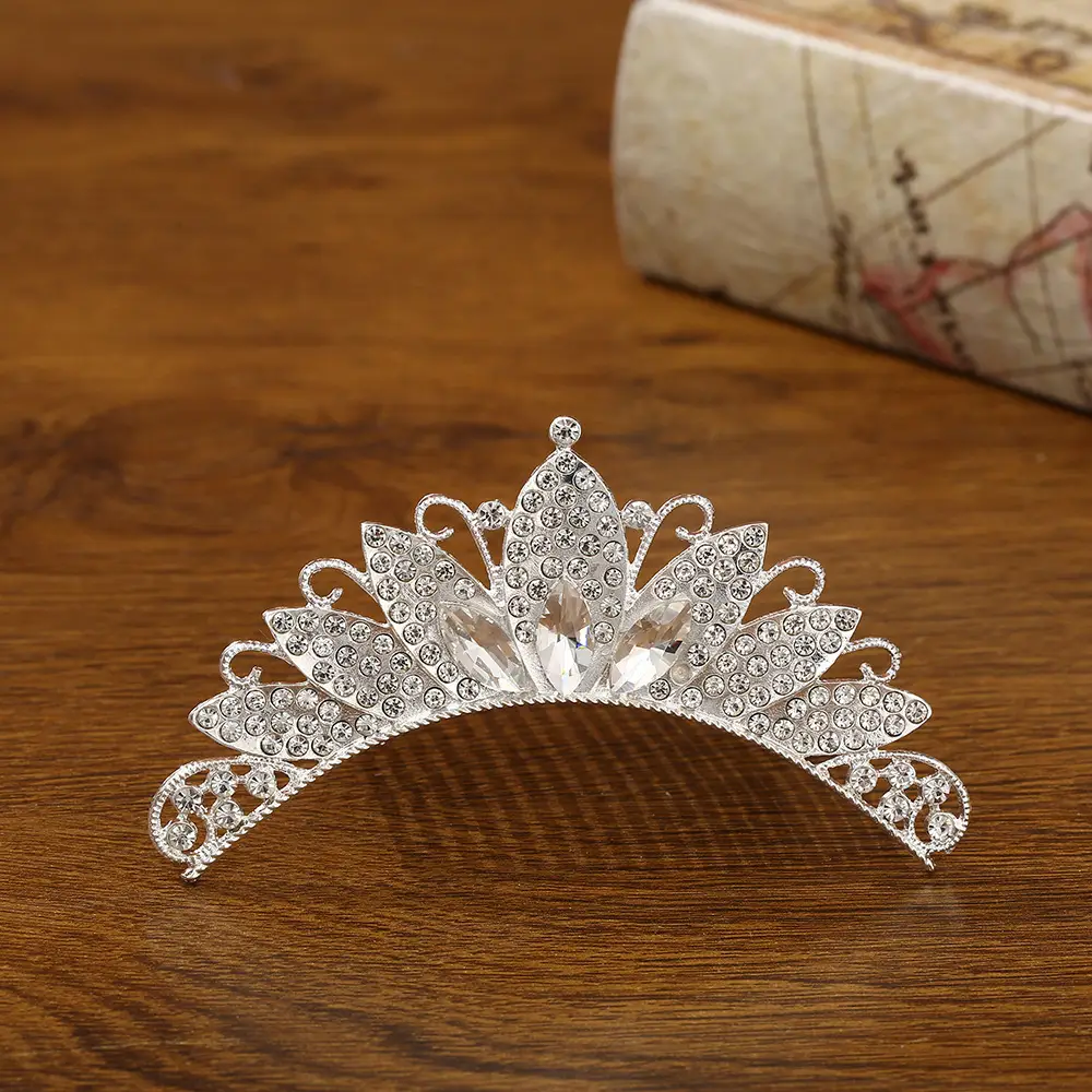 Bridal Crown Hair Accessory Silver Hairpin for Bun Hairstyle - Image 21