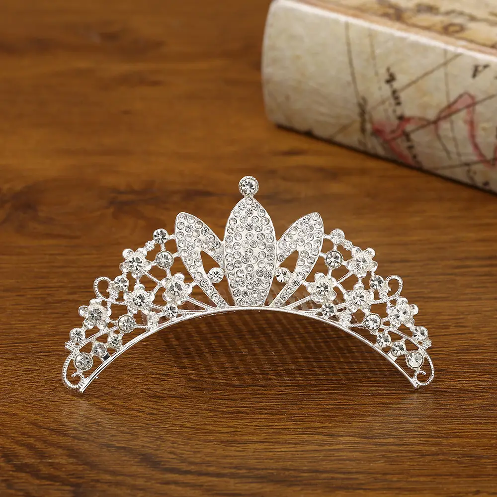 Bridal Crown Hair Accessory Silver Hairpin for Bun Hairstyle - Image 22