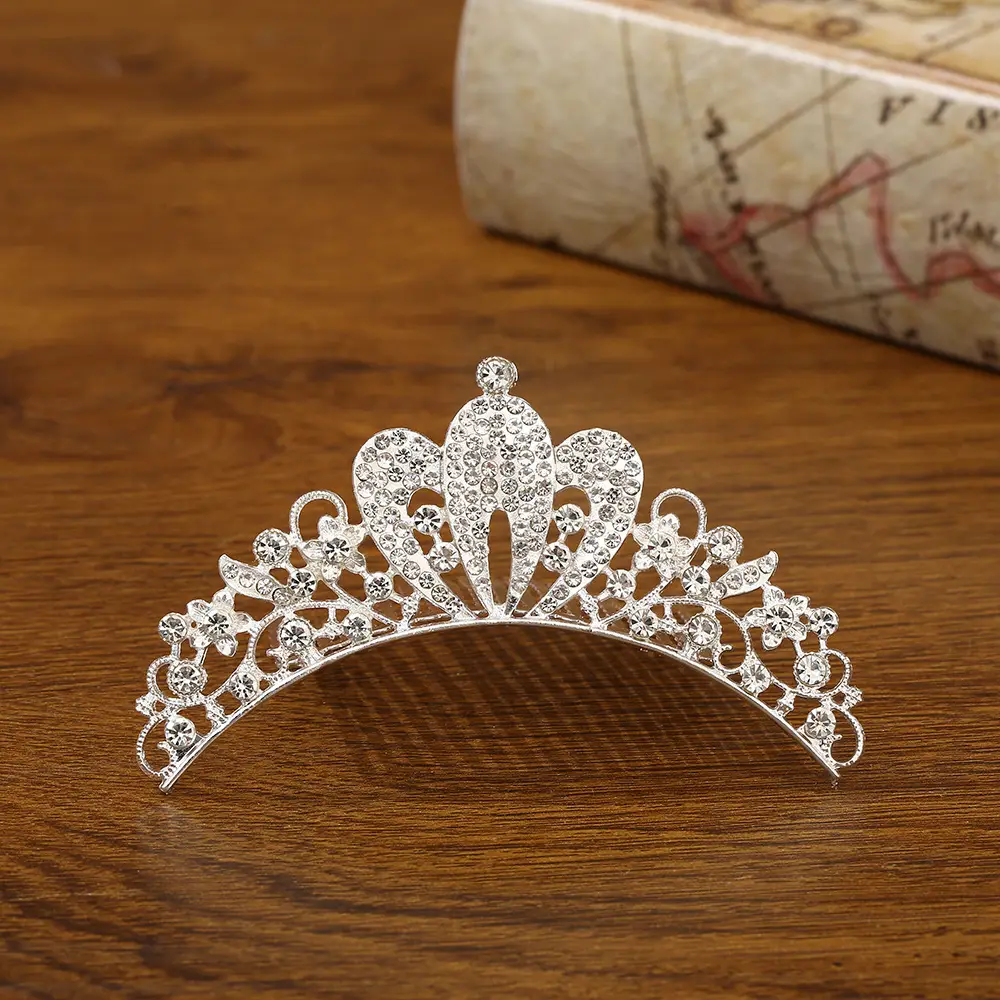 Bridal Crown Hair Accessory Silver Hairpin for Bun Hairstyle - Image 24
