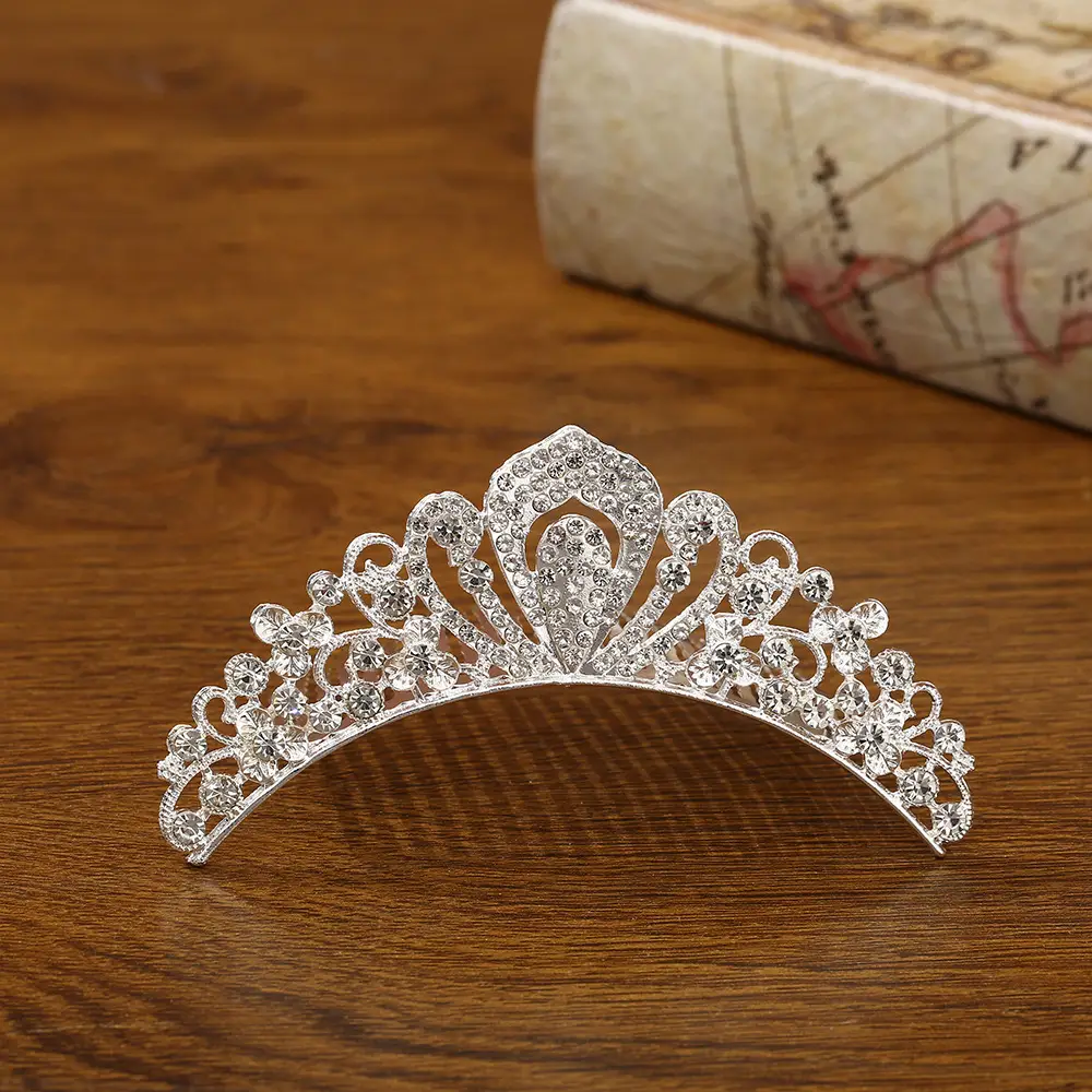 Bridal Crown Hair Accessory Silver Hairpin for Bun Hairstyle - Image 25