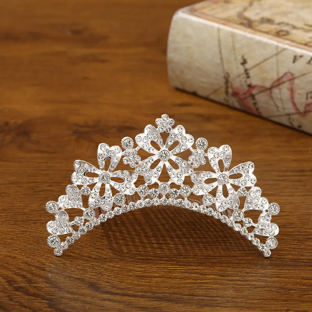 Bridal Crown Hair Accessory Silver Hairpin for Bun Hairstyle - Image 27